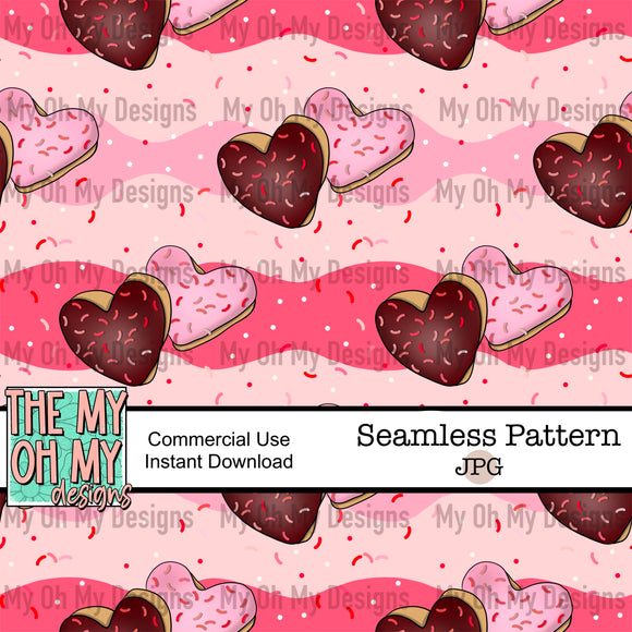 Valentine Heart donuts - Seamless File