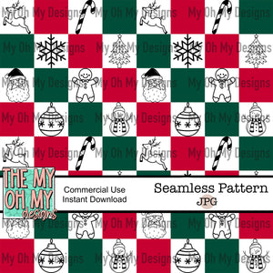 Christmas Checkerboard - Seamless File