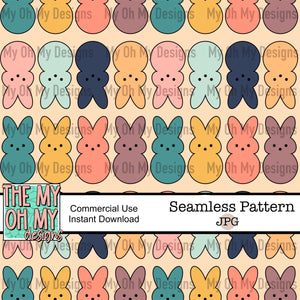 Muted peeps, Easter, bunny, rabbit - Seamless File