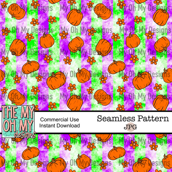 Floral Pumpkins - Seamless File
