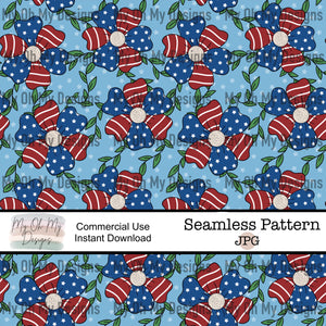 Stars and Stripes, flower - Seamless File