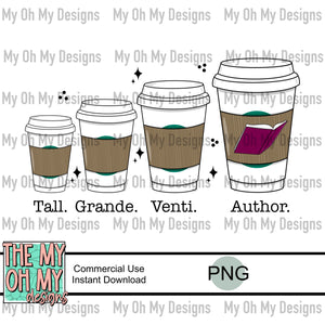 Coffee sizes, author - PNG File
