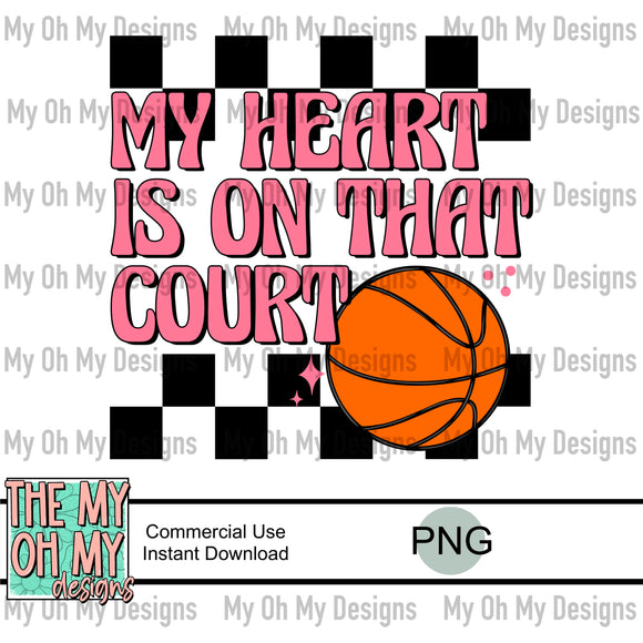 My heart is on that court, Basketball - PNG File