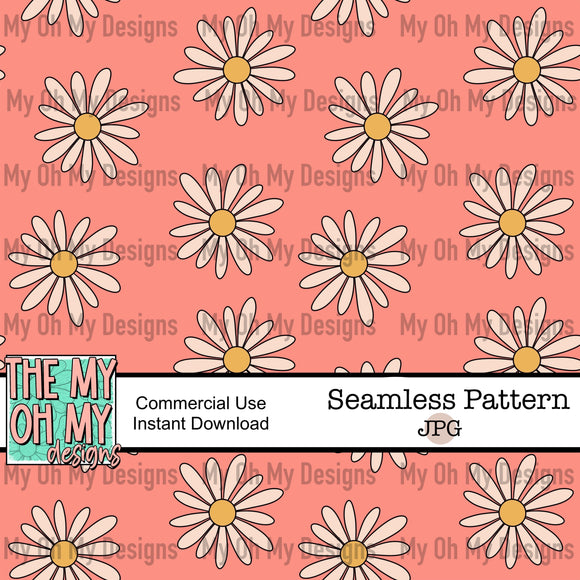 Daisy, flower, floral - Seamless file