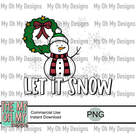 Let it snow, Christmas- PNG File