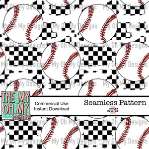 Baseball, checkerboard - Seamless File
