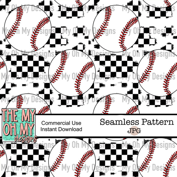 Baseball, checkerboard - Seamless File