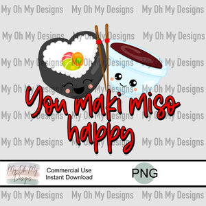 You maki miso happy, Sushi - PNG File