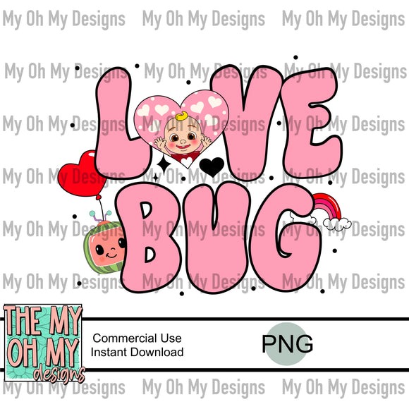 Love bug, melon head, Valentine’s Day - PNG File