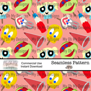 Ice cream truck treats, popsicles, ice cream - Seamless File