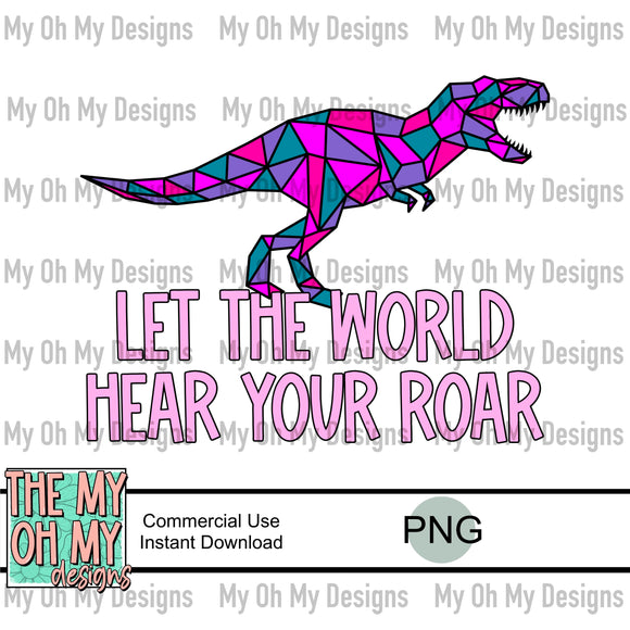 Let the world hear your roar, dinosaur - PNG File