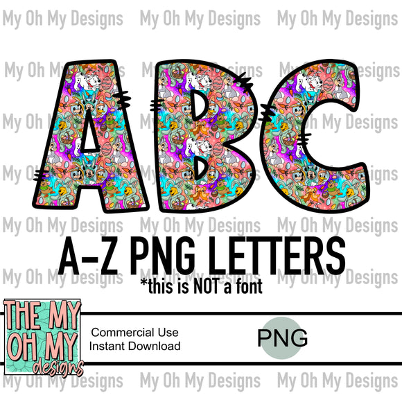 Alphabet Set, Easter Mashup - PNG Files