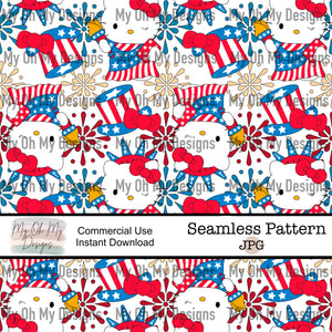 4th of July, Kitty cat, patriotic- Seamless File