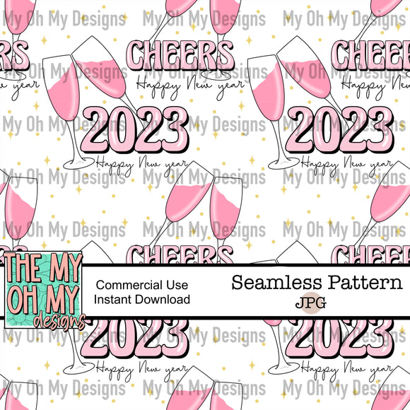 2023, New Years - Seamless File