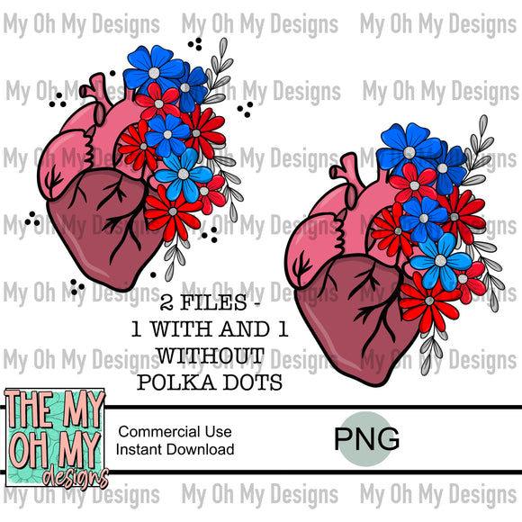 Floral heart - PNG File