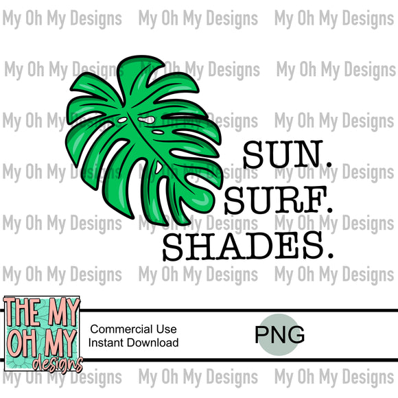 Sun surf shades, summer - PNG File