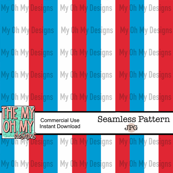 4th of July, Patriotic, stripes - Seamless File