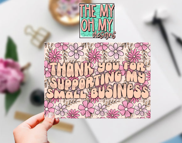 Floral, flowers - Small Business Package Insert - JPG File