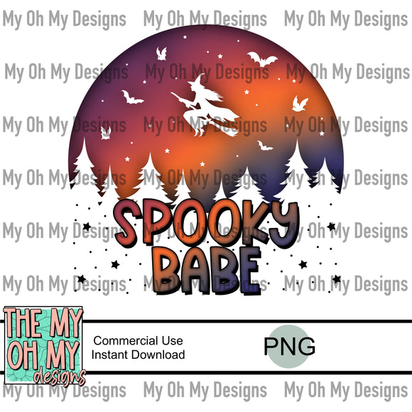 Spooky babe, fall, Halloween- PNG file