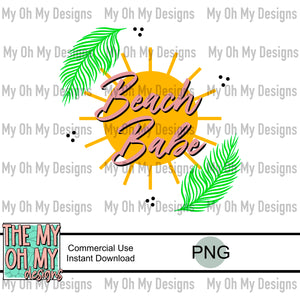 Beach babe, summer - PNG File