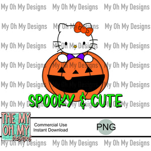 Spooky and cute, Kitty - PNG File