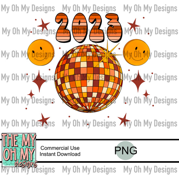 Retro New Years, 2023 - PNG File