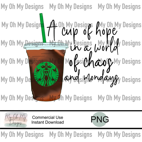 Coffee, a cup of hope - PNG file