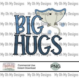 Big Hugs, sting ray - PNG File
