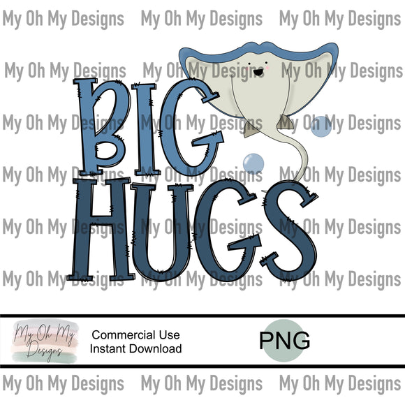 Big Hugs, sting ray - PNG File