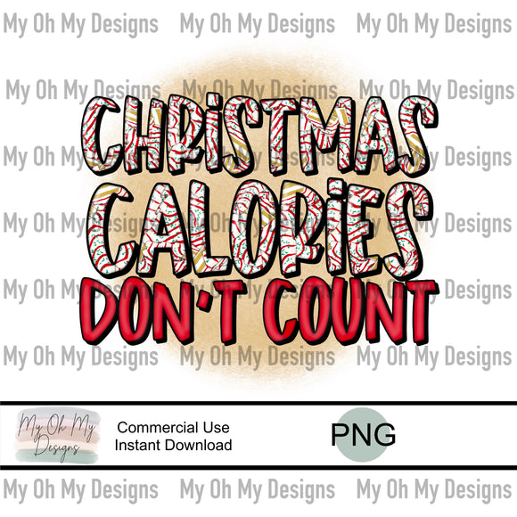 Christmas calories don’t count, Christmas Tree Cake - PNG File