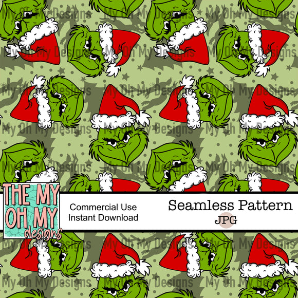 Green guy, Christmas - Seamless File