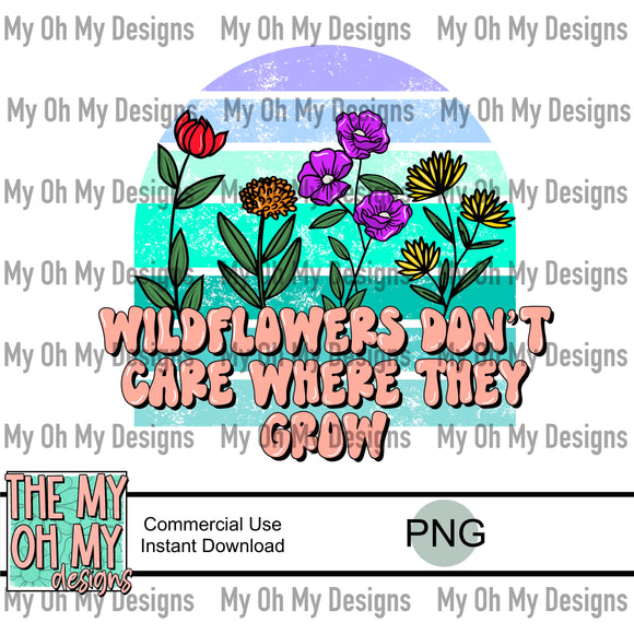 Wildflowers don’t care where they grow - PNG File