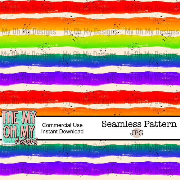Rainbow Ombré Stripes, Autism Awareness, neurodiversity - Seamless File