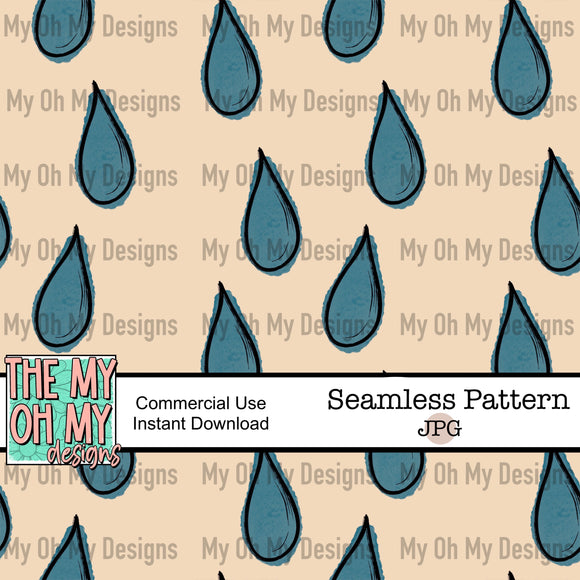 Raindrops, weather, boho - Seamless File