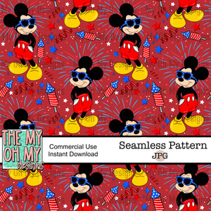 4th of july mouse - Seamless File