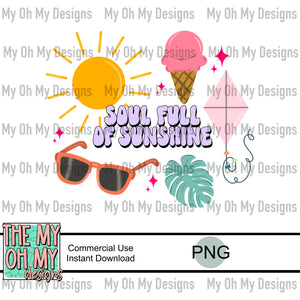 Soul full of sunshine, summer - PNG File