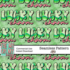 St Patrick’s Day, Clovers, lucky Charm - Seamless File