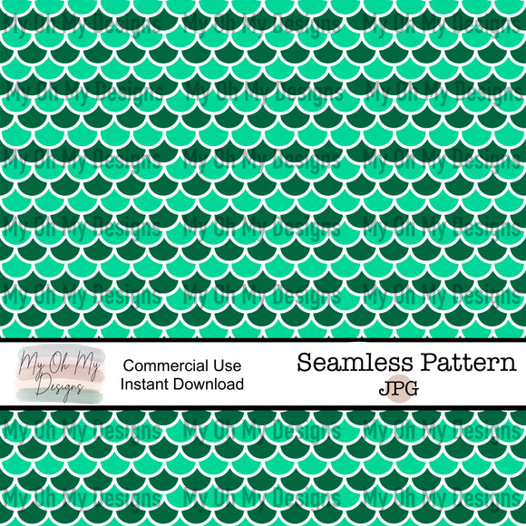 St Patrick’s Day, Mermaid Scales - Seamless File
