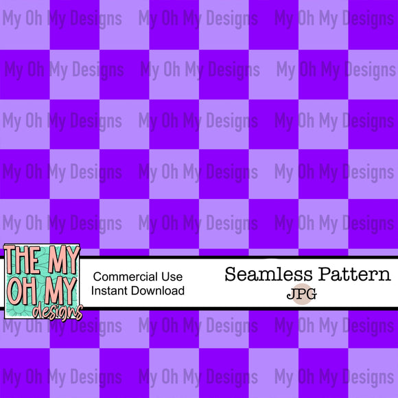 Purple Checkerboard- Seamless File
