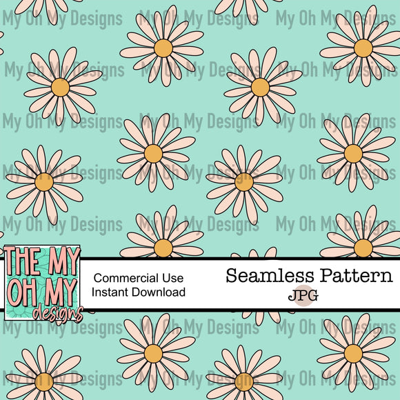 Daisy, flower, floral - Seamless File