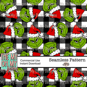 Green guy, Christmas - Seamless File