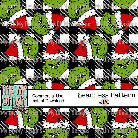 Green guy, Christmas - Seamless File