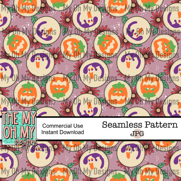 Halloween, fall, cookies - Seamless File