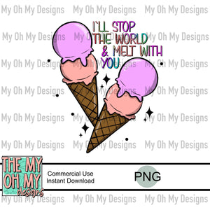 Ice cream, summer - PNG File