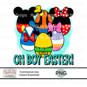 Oh boy Easter! Easter eggs - PNG File