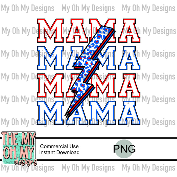 Mama, lightning bolt, 4th of july - PNG file