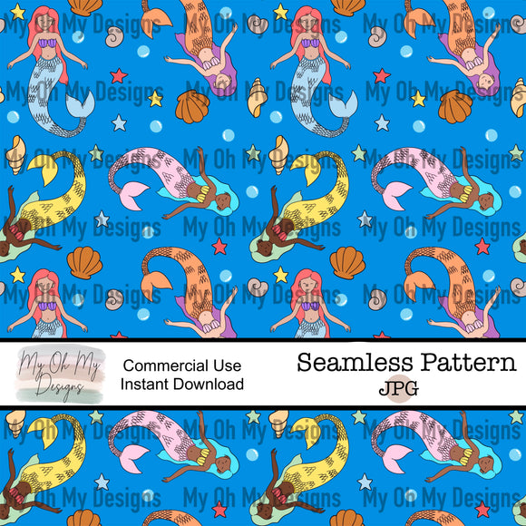 Mermaid, summer - Seamless File