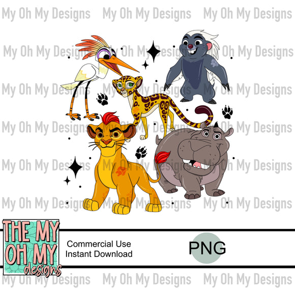 Lion Friends - PNG File