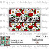Apples and Flowers - Small Business Package Insert - JPG File