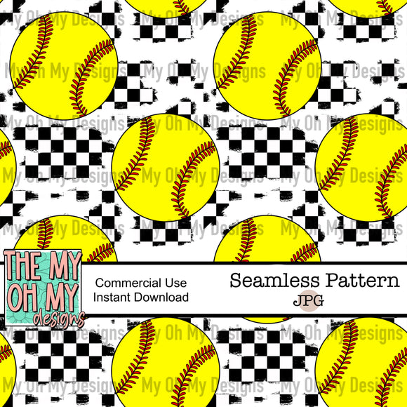 Softball, checkerboard - Seamless File